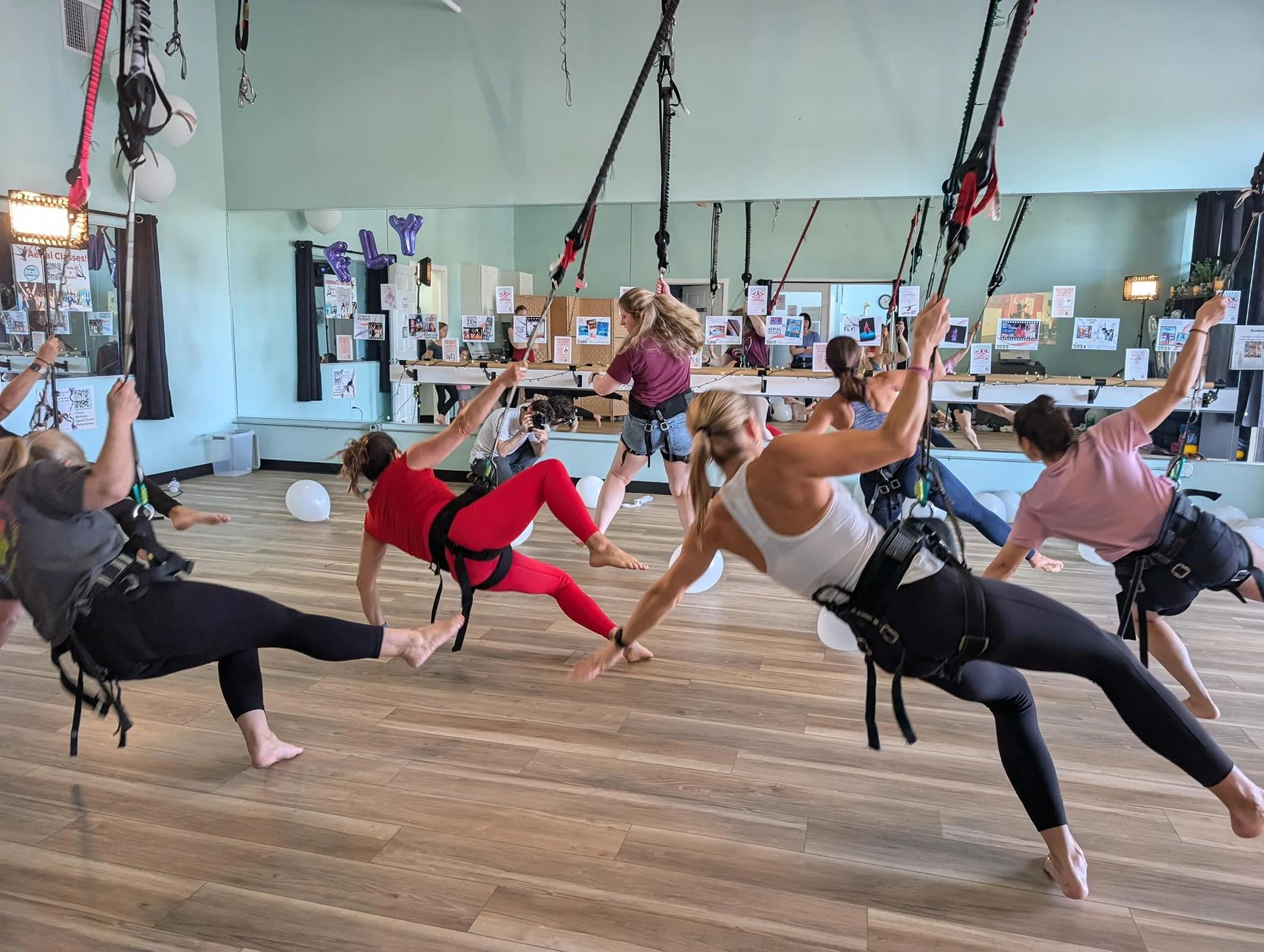Bungee fitness class at Grounded Aerial