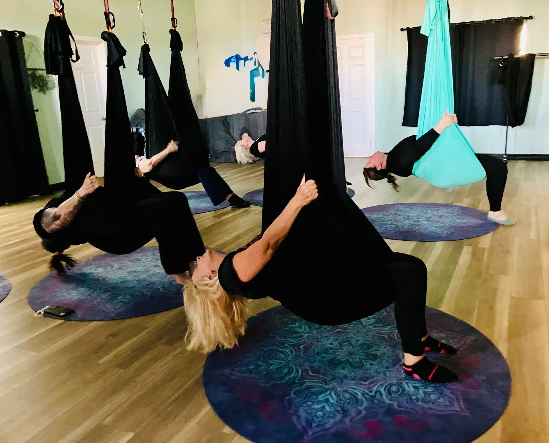 Grounded Aerial class in the studio